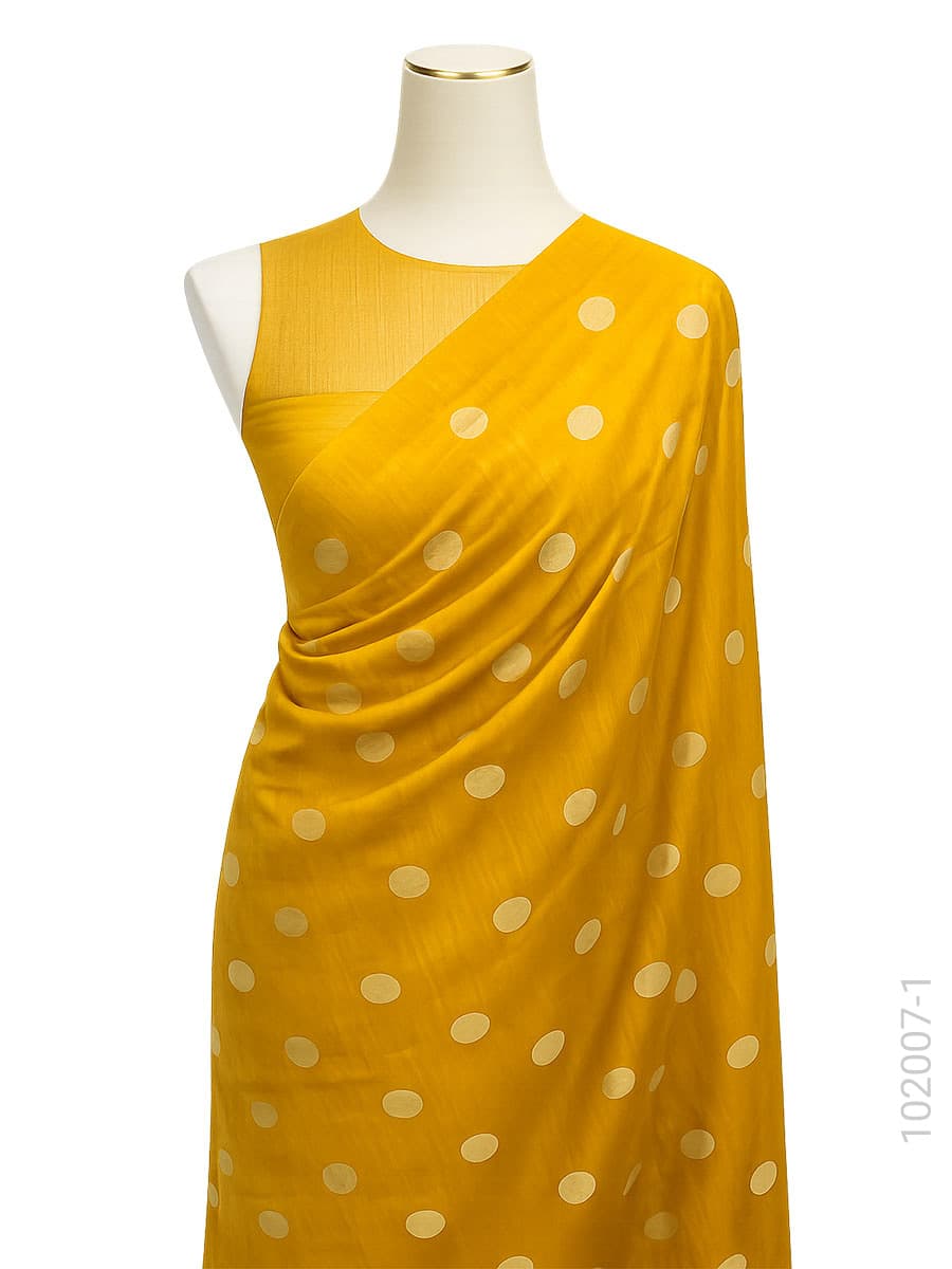 Gold soft silk zari dollar buti saree
