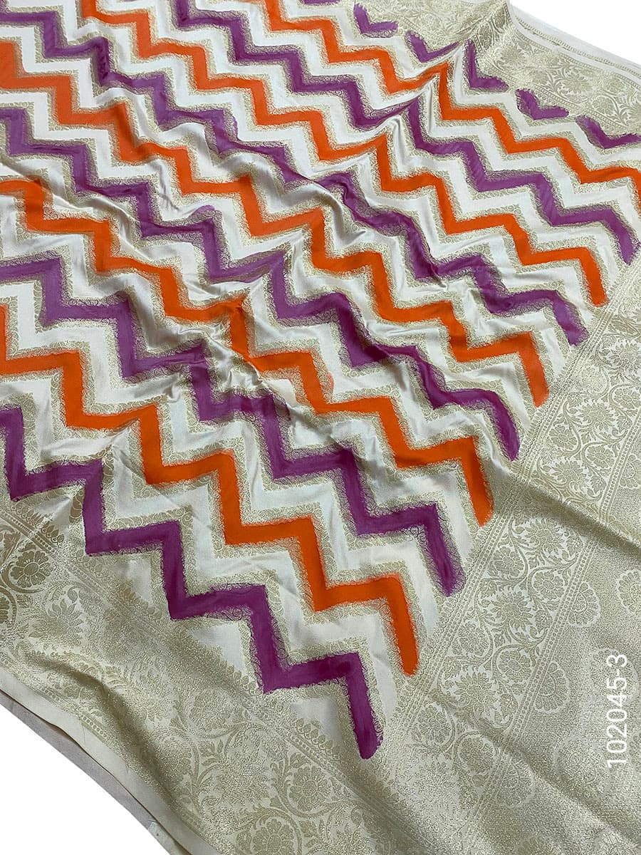 Grey katan silk rangkat designer saree