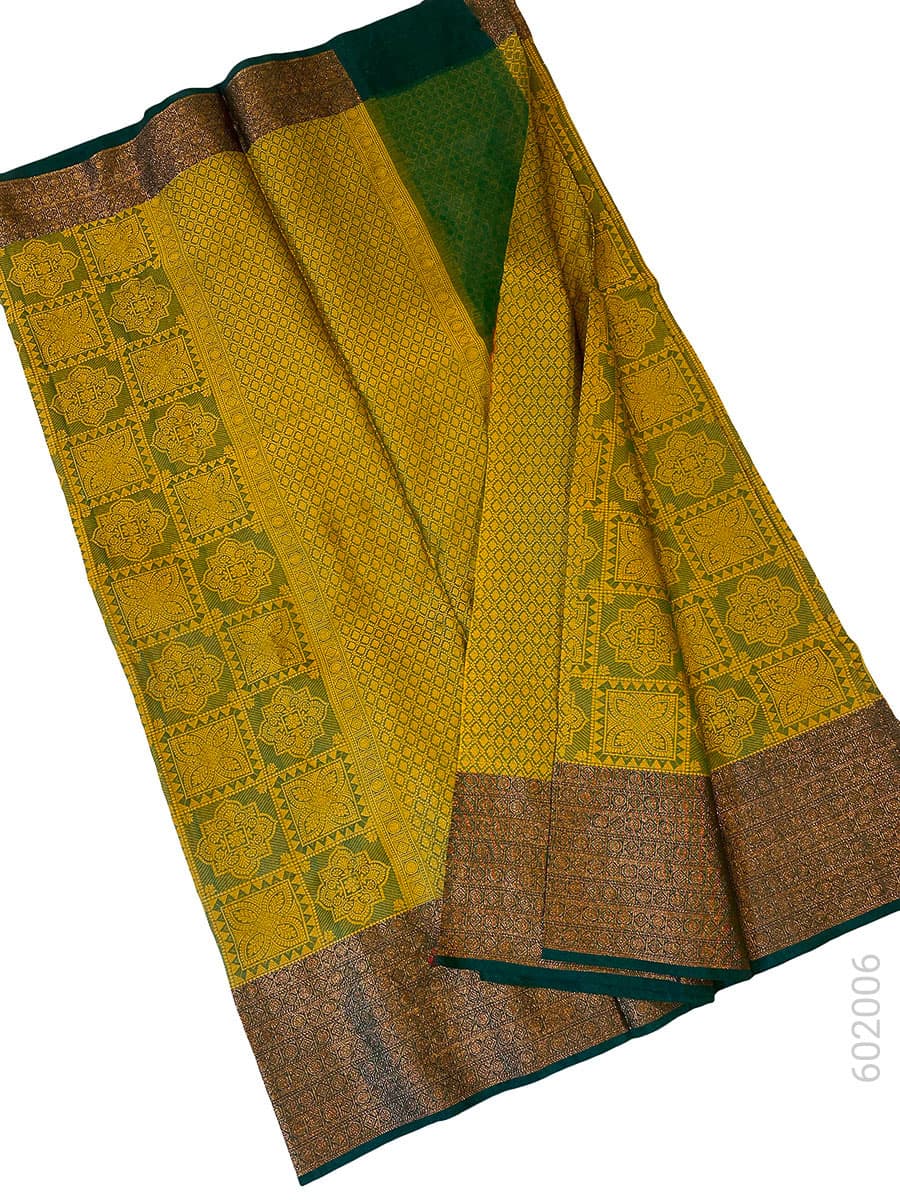 Gold gold cotton silk zari saree